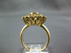 ESTATE WIDE .75CT DIAMOND 14KT YELLOW GOLD 3D FLOWER FILIGREE MILGRAIN FUN RING