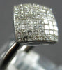 .50CT DIAMOND 14KT WHITE GOLD PRINCESS 3D INVISIBLE SQUARE GEOMETRICAL FUN RING