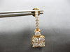ESTATE LARGE 2.12CT DIAMOND 18KT ROSE GOLD CLUSTER SQUARE FUN HANGING EARRINGS