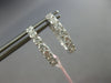 1.45CT DIAMOND 14KT WHITE GOLD 3D ROUND INSIDE OUT OVAL HUGGIE HANGING EARRINGS