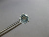 LARGE 2.18CT AAA AQUAMARINE 14KT WHITE GOLD ROUND SOLITAIRE STUD EARRINGS #28140