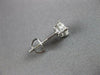 1.05CT DIAMOND 14KT WHITE GOLD 3D ROUND SOLITAIRE SCREWBACK STUD EARRINGS #21251