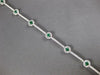 2.38CT DIAMOND & AAA EMERALD 14K WHITE GOLD 3D ROUND HALO FLOWER TENNIS BRACELET