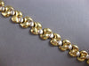 ESTATE WIDE 14KT WHITE & YELLOW GOLD CLASSIC MATTE & SHINY FUN FLORAL BRACELET