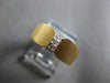 ESTATE .05CT DIAMOND 14KT 2 TONE GOLD 3D ROUND MATTE & SHINY FUN BAR RING #27965