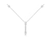 .20CT DIAMOND 14KT WHITE GOLD ROUND & BAGUETTE BY THE YARD BAR LARIAT NECKLACE