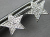 ESTATE .28CT DIAMOND 14KT WHITE GOLD 3D CLASSIC STAR FUN LOVE STUD EARRINGS