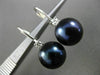 ESTATE LARGE .10CT DIAMOND & AAA PEARL 14K WHITE GOLD 3D HANGING EARRINGS #22639
