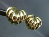 ESTATE LARGE 14K YELLOW GOLD LOVE HEART SEA SHELL DESIGN EARRINGS AMAZING #22546