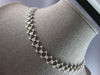 WIDE 1.0CT DIAMOND 14KT WHITE GOLD ETOILE BEZEL CRISS CROSS GEOMETRICAL NECKLACE