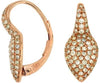 ESTATE .63CT DIAMOND 14KT ROSE GOLD 3D SNAKE LEVERBACK HANGING EARRINGS
