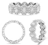 WIDE 2.31CT DIAMOND PLATINUM OVAL & ROUND CLASSIC ETERNITY HALO ANNIVERSARY RING