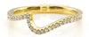 ESTATE .14CT DIAMOND 18KT YELLOW GOLD 3D CLASSIC SINGLE WAVE FUN RING