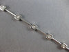 .42CT DIAMOND 14K WHITE GOLD ROUND ETOILE BY THE YARD SQUARE FUN TENNIS BRACELET