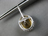 LARGE 8.50CT DIAMOND & AAA CITRINE 14KT WHITE GOLD OVAL & ROUND HANGING EARRINGS