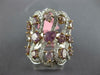 LARGE 3.05CT WHITE & PINK DIAMOND 18KT WHITE & ROSE GOLD MULTI SHAPE SWIRL RING