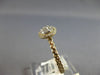 ESTATE .13CT DIAMOND 14KT WHITE GOLD 3D ROUND CLUSTER INVISIBLE HALO FUN RING