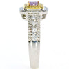 1.06CT WHITE PINK & FANCY YELLOW DIAMOND 18KT TRI COLOR GOLD 3D ENGAGEMENT RING