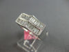 WIDE .87CT DIAMOND 18KT WHITE GOLD 3D BAGUETTE 2 ROW FILIGREE CHANNEL FUN RING
