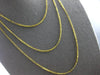ANTIQUE EXTRA LONG 18KT YELLOW GOLD 3D HANDCRAFTED LINK CHAIN NECKLACE #27998