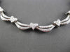 ESTATE LARGE 2.70CT DIAMOND 18KT WHITE GOLD HEART DIAMOND BY THE YARD NECKLACE