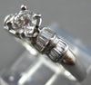 .40CT DIAMOND 14KT WHITE GOLD 3D CLASSIC ROUND & BAGUETTE ENGAGEMENT RING #27997