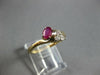.45CT DIAMOND & AAA RUBY 14KT YELLOW GOLD OVAL & ROUND CRISS CROSS RING #27660