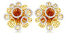 ESTATE .58CT DIAMOND 14KT YELLOW GOLD CLASSIC MULTI CIRCULAR FLOWER FUN EARRINGS