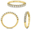 .50CT DIAMOND 14KT YELLOW GOLD 3D ROUND CLASSIC SEMI ETERNITY ANNIVERSARY RING