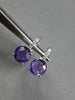 LARGE 3.6CT DIAMOND & AAA AMETHYST 14KT WHITE GOLD 3D LEVERBACK HANGING EARRINGS