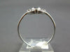 SMALL .32CT DIAMOND & AAA SAPPHIRE 18KT WHITE GOLD 3D SQUARE FILIGREE LOVE RING