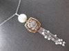 EXTRA LARGE AAA SOUTH SEA PEARL 18K WHITE & ROSE GOLD CHANDELIER LARIAT NECKLACE