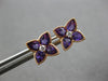 1.81CT DIAMOND & AAA AMETHYST 14K ROSE GOLD PEAR SHAPE & ROUND FILIGREE EARRINGS