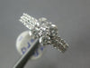 ESTATE 1.29CT DIAMOND 14KT WHITE GOLD 3D CLASSIC FLOWER 4 LEAF CLOVER LOVE RING