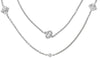 ESTATE .85CT DIAMOND 14KT WHITE GOLD CLASSIC ROUND BY THE YARD FUN LOVE NECKLACE