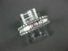 .45CT DIAMOND 14KT WHITE GOLD 3D ROUND & BAGUETTE 3 ROW WEDDING ANNIVERSARY RING