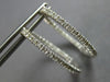 ESTATE .70CT DIAMOND 14KT WHITE GOLD 3D CLASSIC INSIDE OUT HOOP HANGING EARRINGS