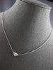 ESTATE .11CT DIAMOND 14KT WHITE GOLD 3D PAVE TRIANGULAR BY THE YARD FUN NECKLACE