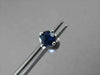 ESTATE .65CT AAA SAPPHIRE 14KT WHITE GOLD CLASSIC ROUND STUD EARRINGS 5mm #23273
