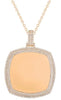 LARGE 4.31CT DIAMOND 14KT YELLOW GOLD 3D TRIPLE HALO PLATE FUN FLOATING PENDANT