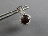 ESTATE 2.78CT DIAMOND & AAA GARNET 14KT WHITE GOLD SQUARE HALO HANGING EARRINGS