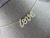 ESTATE .30CT DIAMOND 14KT YELLOW GOLD 3D CLASSIC ROUND SCRIPT LOVE NECKLACE