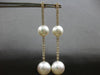 EXTRA LARGE 1.81CT DIAMOND & AAA SOUTH SEA PEARL 18KT ROSE GOLD HANGING EARRINGS