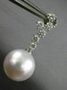 LARGE 1.05CT DIAMOND & AAA SOUTH SEA PEARLS 18KT WHITE GOLD 3D HANGING EARRINGS