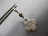 LARGE .55CT DIAMOND 14KT WHITE GOLD 3D 4 LEAF CLOVER CLASSIC LEVERBACK EARRINGS