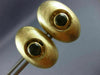 ESTATE LARGE AAA BROWN STAR SAPPHIRE 14KT YELLOW GOLD 3D CLASSIC OVAL CUFFLINKS