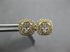 .68CT DIAMOND 18KT YELLOW GOLD 3D CLASSIC INVISIBLE SQUARE HALO STUD EARRINGS