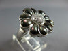 LARGE .15CT DIAMOND & AAA MOTHER OF PEARL 14KT WHITE GOLD SUNFLOWER RING #27576