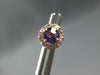 .68CT DIAMOND & AAA AMETHYST 14KT ROSE GOLD 3D ROUND HALO FLOWER STUD EARRINGS
