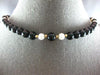 LARGE & LONG AAA BLACK ONYX & AAA SOUTH SEA PEARL 14K YELLOW GOLD NECKLACE 27197